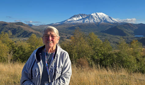 Donna at Mt St Helens